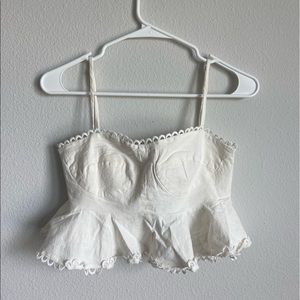 Showpo white cropped cami